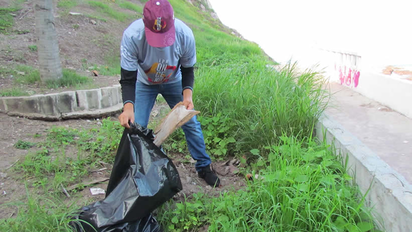 Recolección de cartón y plástico